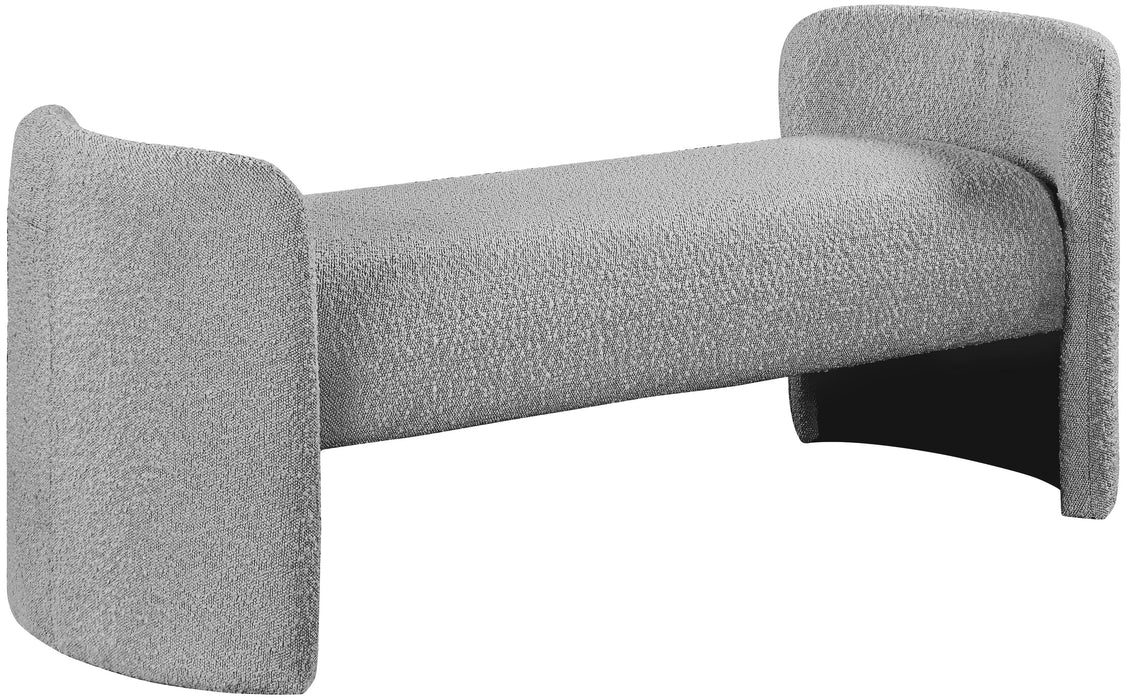 Peyton Boucle Fabric Bench - Sterling House Interiors