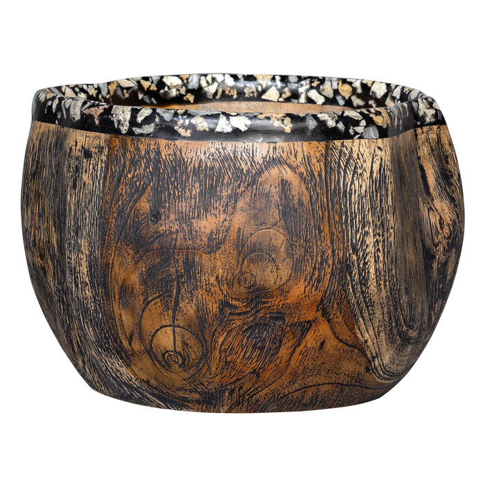 Chikasha Wooden Bowl Brown, Dark