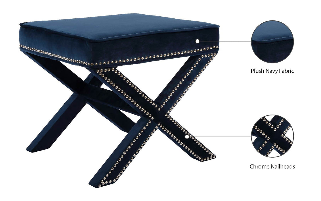 Nixon Velvet Ottoman/Bench - Sterling House Interiors