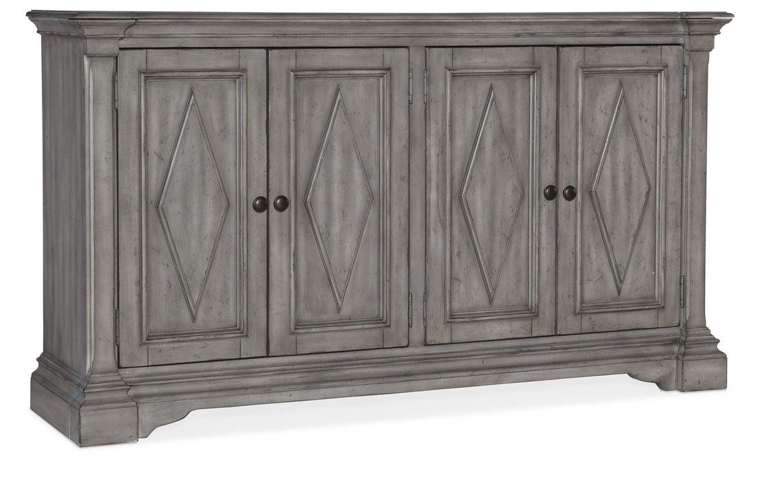 Commerce And Market 4-Door Cabinet Gray, Dark