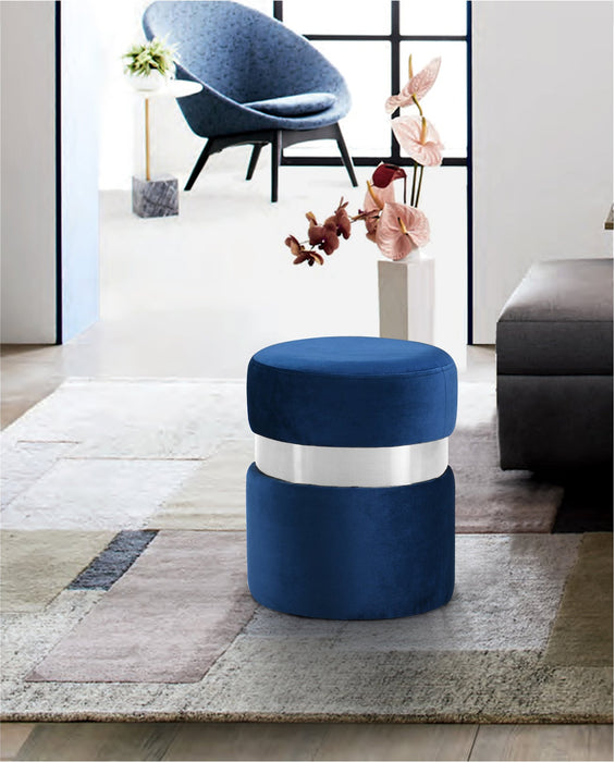 Hailey Velvet Ottoman/Stool - Sterling House Interiors