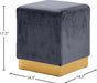 Jax Velvet Ottoman/Stool - Sterling House Interiors