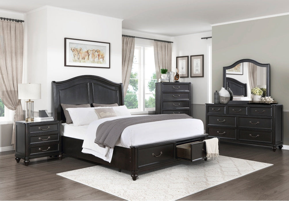 Herman Queen Platform Bed With Footboard Storage