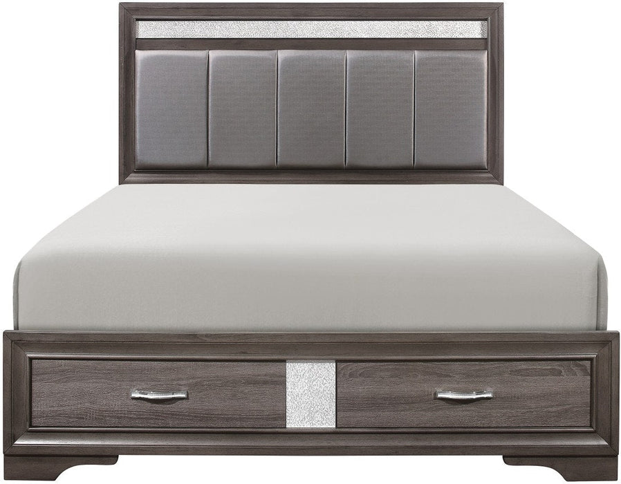 Luster Queen Platform Bed With Footboard Storage