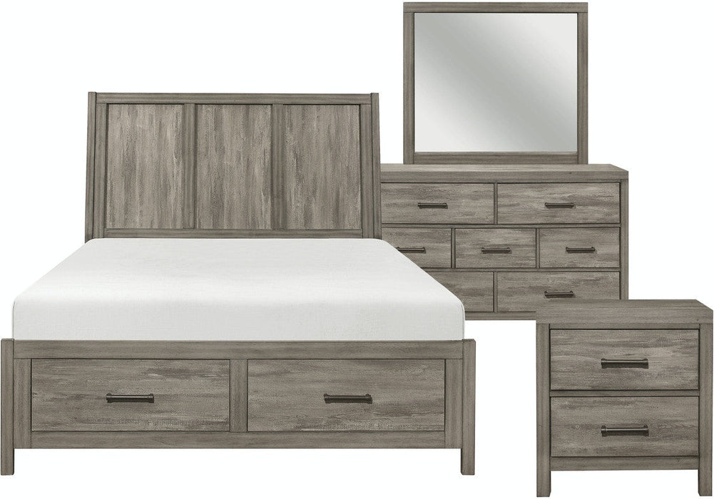 Bainbridge Queen Platform Bed With Footboard Storage 4pc Set