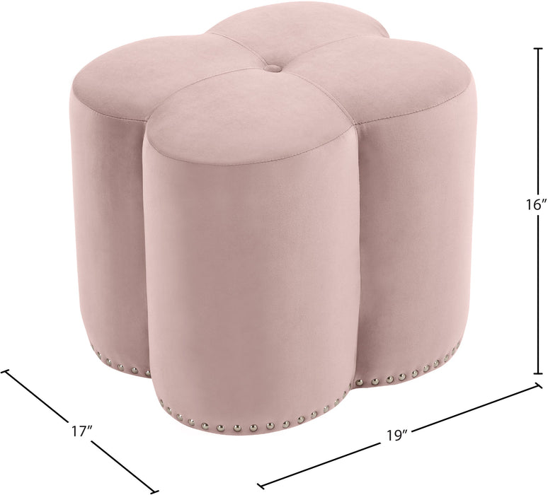 Clover Velvet Ottoman - Sterling House Interiors