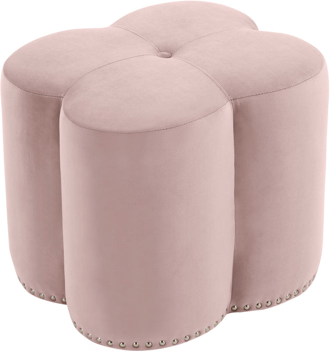 Clover Velvet Ottoman - Sterling House Interiors