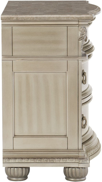 Cavalier Bedroom Night Stand - Silver