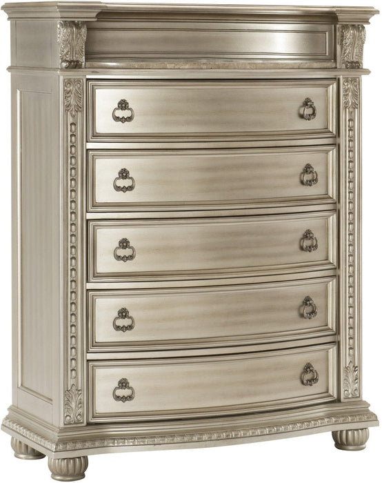 Cavalier Bedroom Chest - Silver