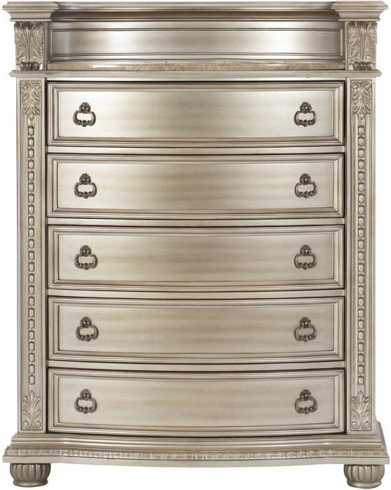 Cavalier Bedroom Chest - Silver