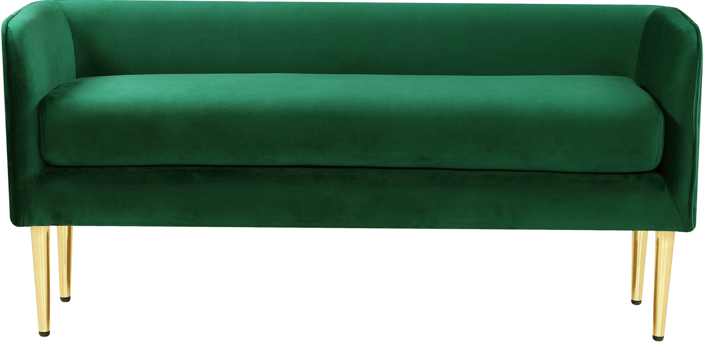 Audrey Black Velvet Bench - Sterling House Interiors