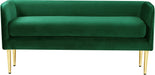 Audrey Black Velvet Bench - Sterling House Interiors