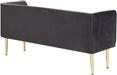 Audrey Black Velvet Bench - Sterling House Interiors
