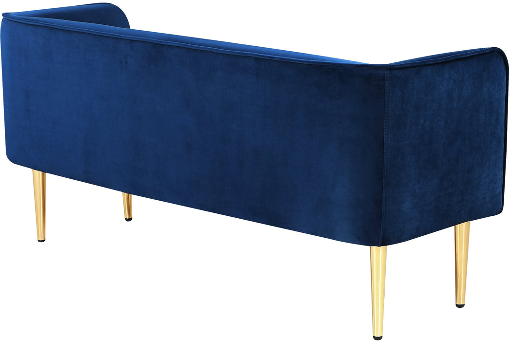 Audrey Black Velvet Bench - Sterling House Interiors