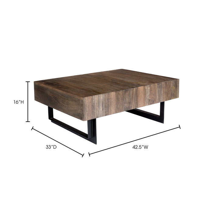 Tiburon Storage Coffee Table Natural