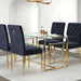 Eros Rectangular Dining Table in Gold - Furniture Depot