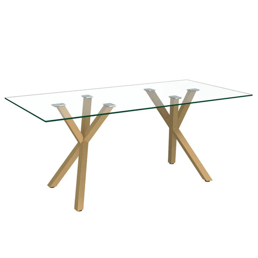 Stark Dining Table in Gold - Furniture Depot