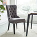 Rizzo Side Chair, set of 2 in Grey Velvet - Furniture Depot