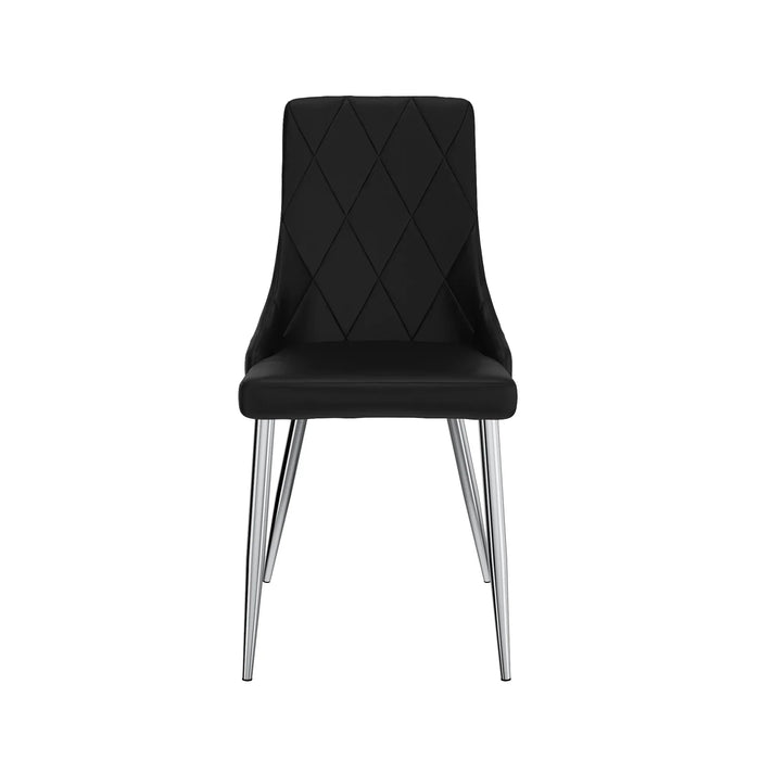 Devo Side Chair, set of 2 in Black - Furniture Depot