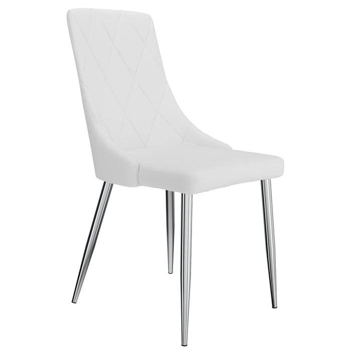 Devo Side Chair, set of 2 in White - Furniture Depot