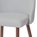 Cora Side Chair, set of 2 in Light Grey Faux Leather - Furniture Depot