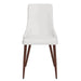 Cora Side Chair, set of 2 in White Faux Leather - Furniture Depot