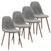 LYNA-SIDE CHAIR-GREY SET OF 4 - Furniture Depot