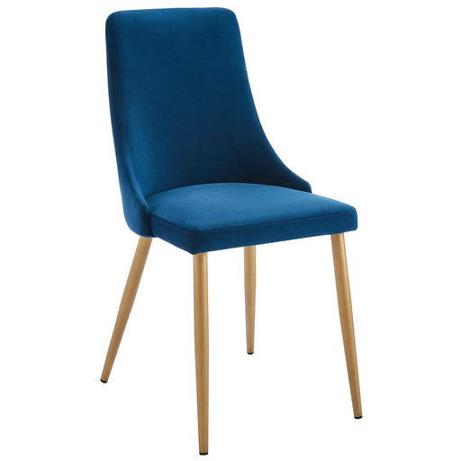 Carmilla Side Chair, set of 2 in Blue - Furniture Depot