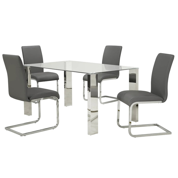 Maxim Side Chair, set of 2 in Grey - Furniture Depot