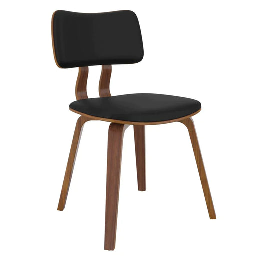 Zuni Side Chair in Black Faux Leather - Furniture Depot