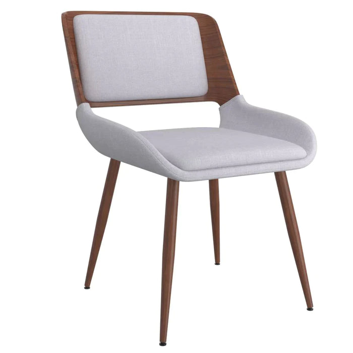 Hudson Side Chair in Grey Fabric - Furniture Depot