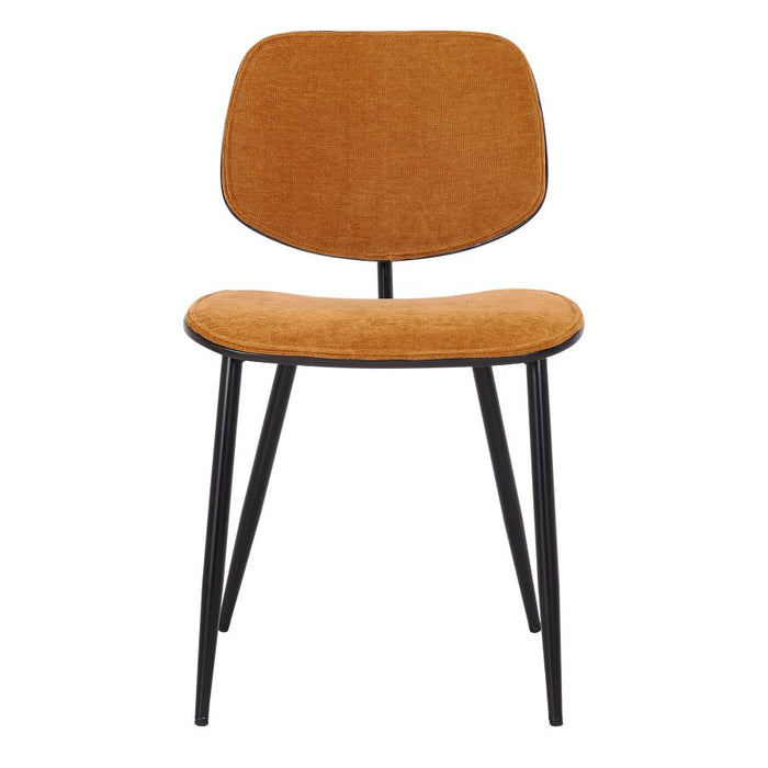 Capri Side Chair, Set of 2, in Rust, Walnut and Black