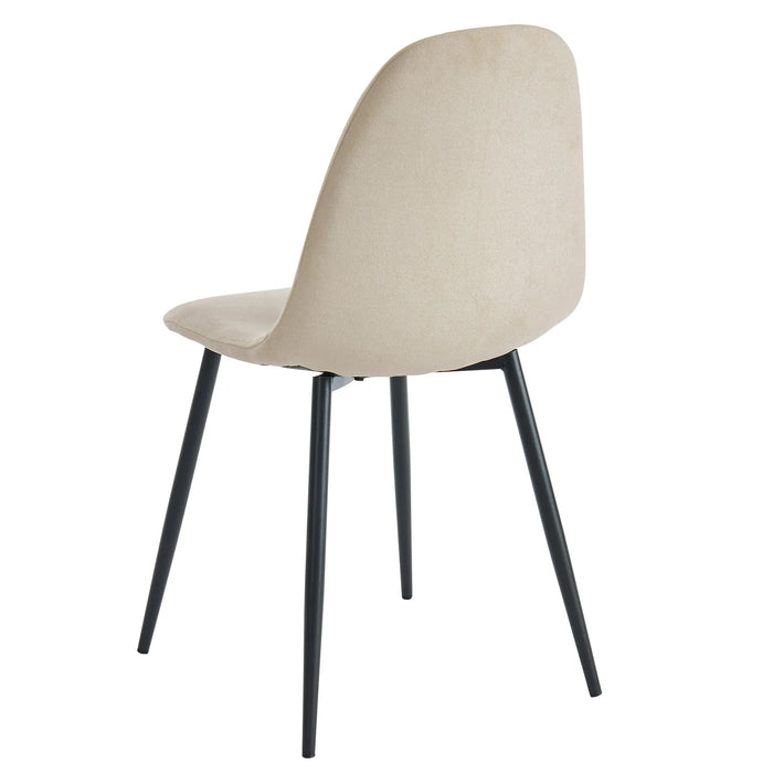 OLLY-SIDE CHAIR-BEIGE set of 4 - Furniture Depot