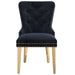 Mizal Side Chair, set of 2, in Black with Gold - Furniture Depot