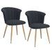 Orchid Side Chair, set of 2, in Black with Gold - Furniture Depot
