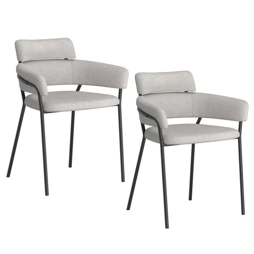 Axel Side Chair, set of 2, in Grey - Furniture Depot