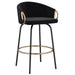 Lavo 26" Counter Stool, Set of 2 in Black and Gold - Furniture Depot