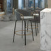 Lavo 26" Counter Stool, Set of 2 in Grey and Black and Gold - Furniture Depot