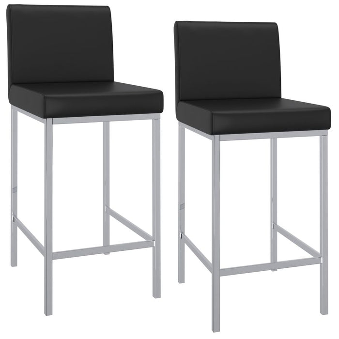 Porto 26" Counter Stool, Set of 2, in Black