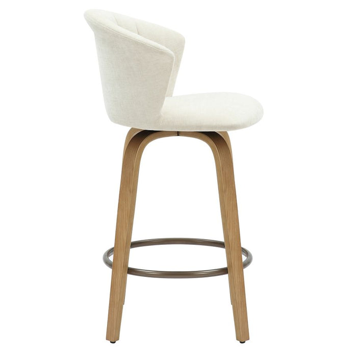 Tula 26" Counter Stool in Beige Fabric and Natural