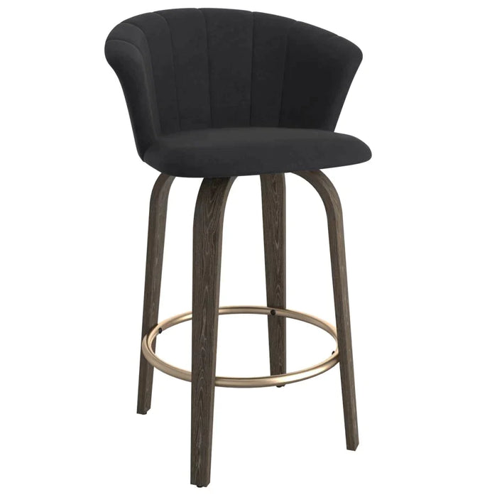 Tula 26" Counter Stool in Black - Furniture Depot