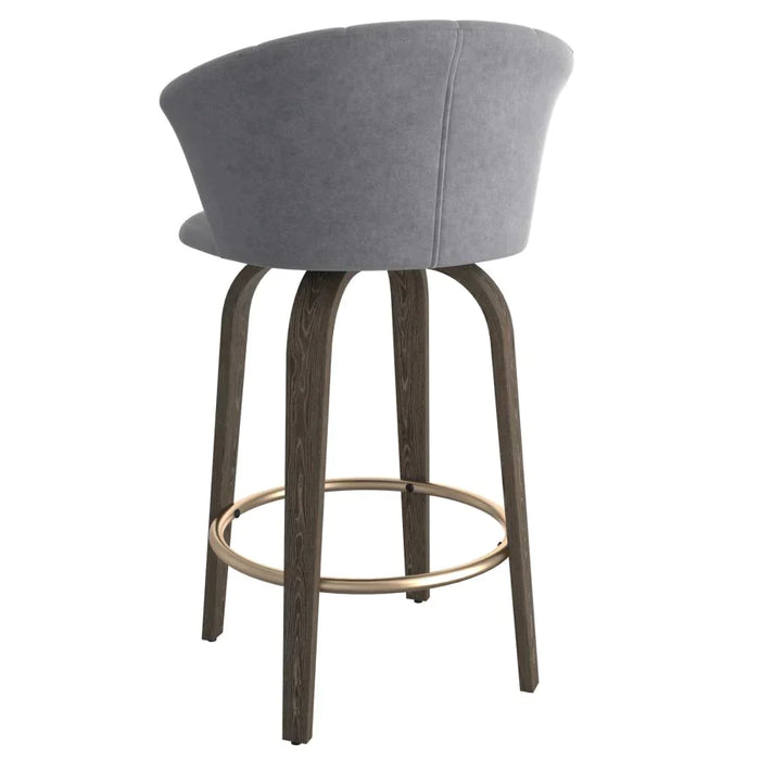 Tula 26" Counter Stool in Grey - Furniture Depot