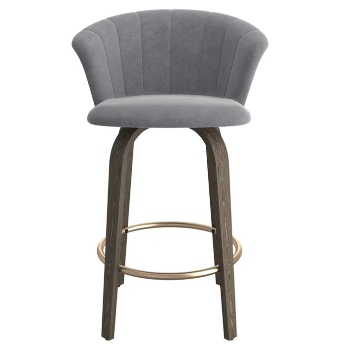 Tula 26" Counter Stool in Grey - Furniture Depot