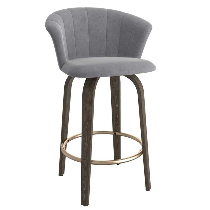 Tula 26" Counter Stool in Grey - Furniture Depot