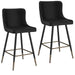 Xander 26" Counter Stool, Set of 2, in Black - Furniture Depot