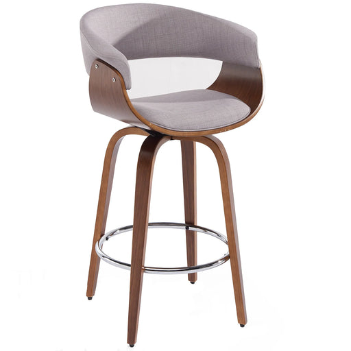 HOLT-26" COUNTER STOOL-FABRIC GREY - Furniture Depot