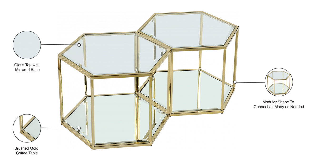 Sei Brushed Gold 2PC Coffee Table - Sterling House Interiors