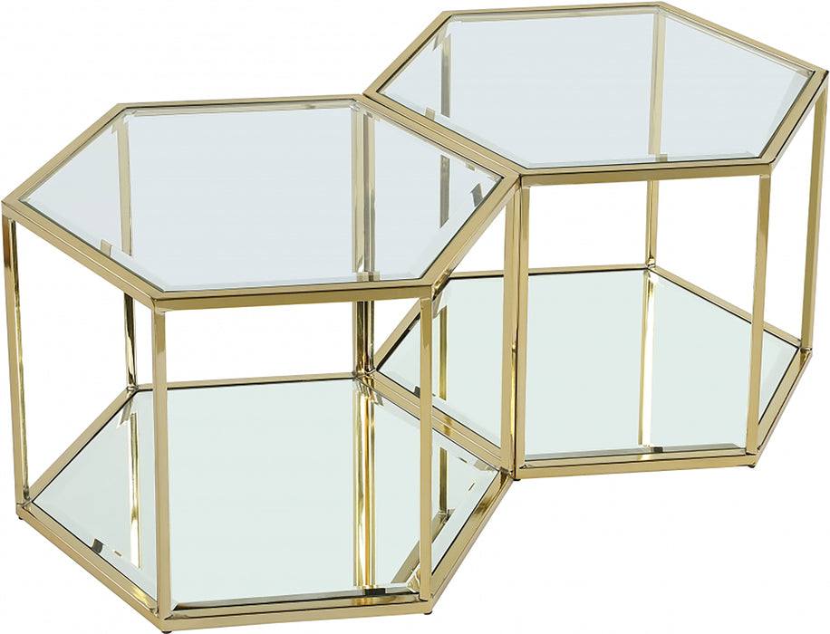 Sei Brushed Gold 2PC Coffee Table - Sterling House Interiors