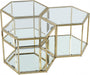 Sei Brushed Gold 3PC Coffee Table - Sterling House Interiors