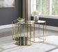 Sei Brushed Gold 3PC End Table - Sterling House Interiors
